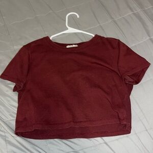 Medium COTTON ON maroon cropped tee!